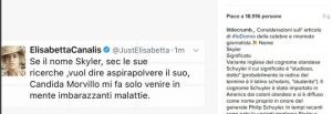 Elisabetta Canalis infuriata: "Skyler significa aspirapolvere?". E risponde  così a candida - gossip & celebrity