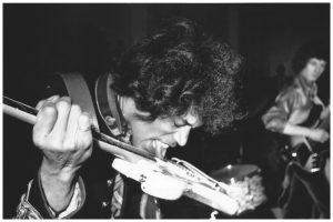 UNITED KINGDOM - JANUARY 01: Photo of Jimi HENDRIX; performing live onstage, playing guitar with tongue (Photo by Petra Niemeier - K & K/Redferns)