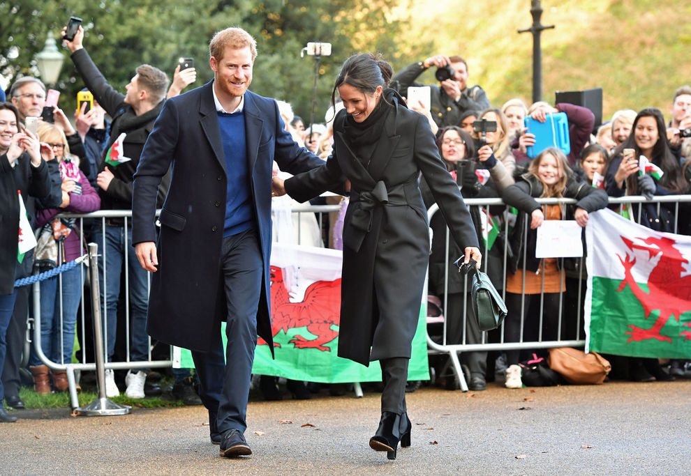 Prince Harry and Meghan Markle during a visit to Cardiff Castle. LaPresse Only italy