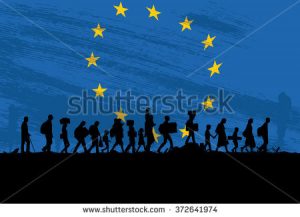 stock-vector-silhouette-of-a-group-of-refugees-walking-with-flag-of-europe-as-a-background-372641974[1]