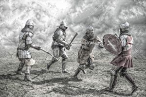 21998106-cavalieri-medievali-che-combattono-in-una-battaglia