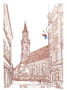 Duomo di Bolzano_Ilario Dalvit_per Chiese e castelli del Trentino-Alto Adige_2021_Galleria Kunst Grenzen-Arte di frontiera