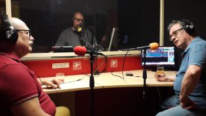 Presidenti Gentile Polo e Claudio Cavalieri di Kunst Grenzen-Arte di frontiera a Radio Music Trento di Vito Nomade_2021