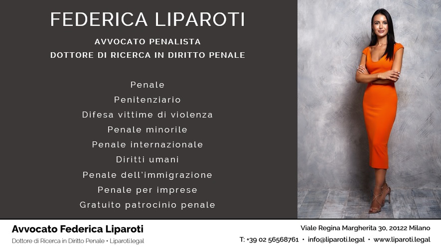 Avvocato penalista a Milano - studio legale Liparoti.legal, diritto penale, penitenziario, carcere, processi penali, gratuito patrocinio - Avv. Federica Liparoti