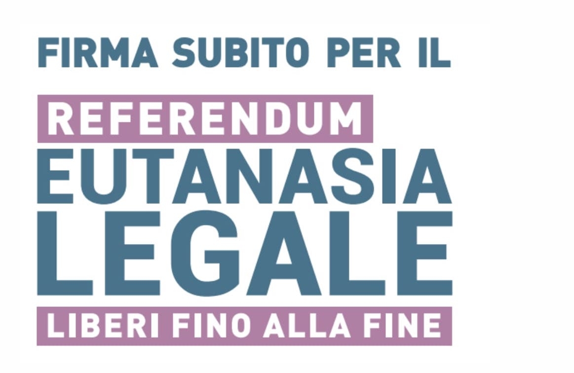 Referendum Eutanasia Legale: Liberi fino alla fine