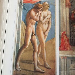 Masaccio.Cacciata di Adamo ed Eva dal Paradiso terrestre,1425.