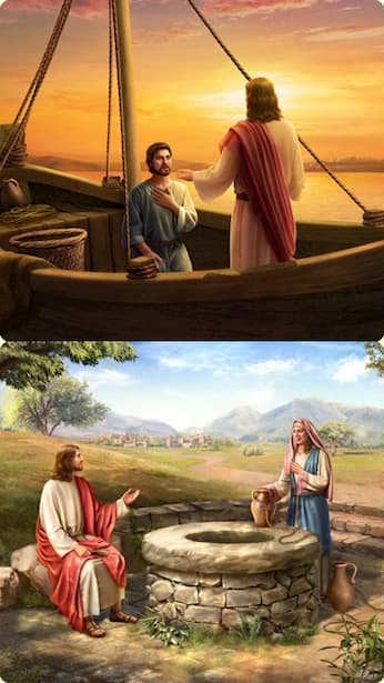 Signore Gesù e Pietro, Signore Gesù e la donna samaritana
