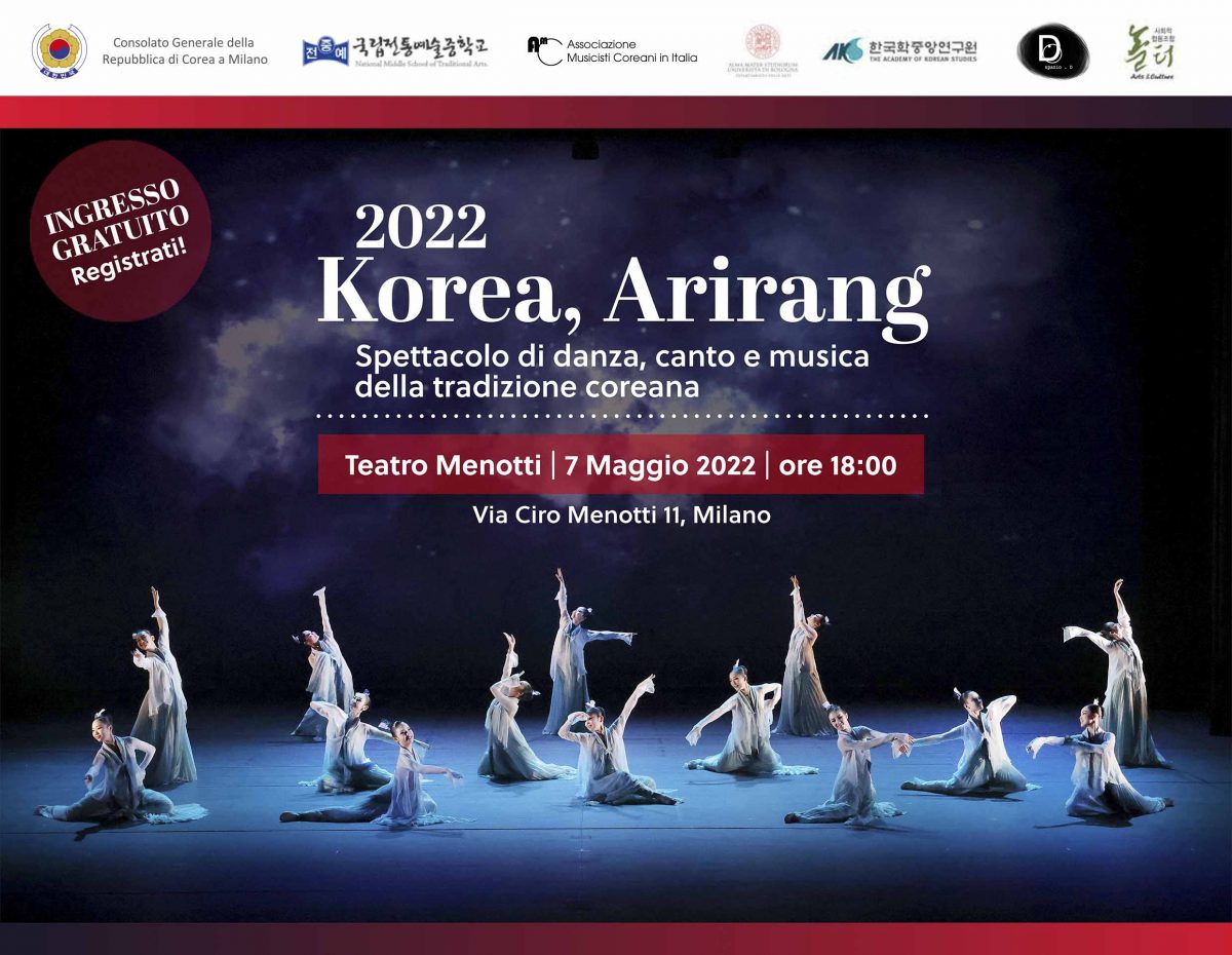 7 Maggio ore 18 al Teatro Menotti  spettacolo gratuito di danza, canto e musica delle tradizione coreana