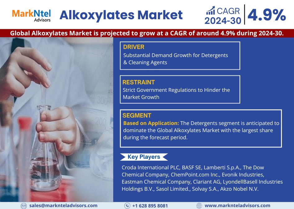 Alkoxylate Market Trends, Leading Segments, Top Companies, Recent Developments, and Market Outlook 2030