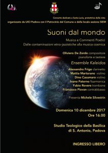 Locandina concerto Oliviero De Zordo 10 dicembre 2017