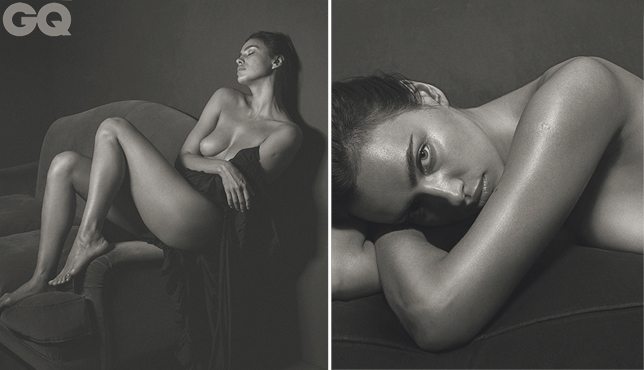 Irina shayk appeared on the cover of vogue nude.