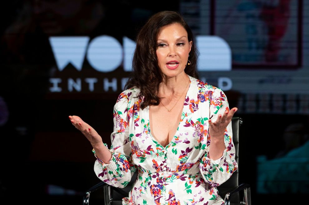 Actress Ashley Judd speaks during the  "Feminism: A Battlefield Report" session at the 10th Anniversary Women In The World Summit on April 11, 2019 in New York City. (Photo by Johannes EISELE / AFP)
