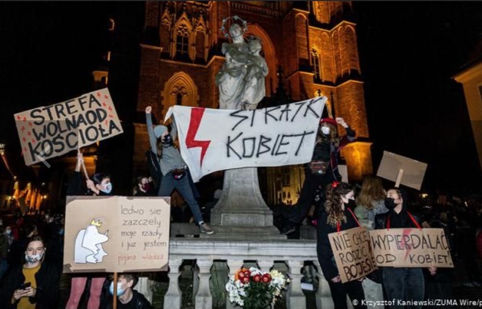 Proteste a favore dell’aborto nell'autunno 2020 in Polonia (Foto: Remix News) 