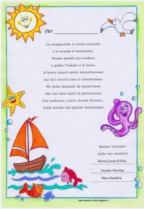 poesia 5 anni colorata