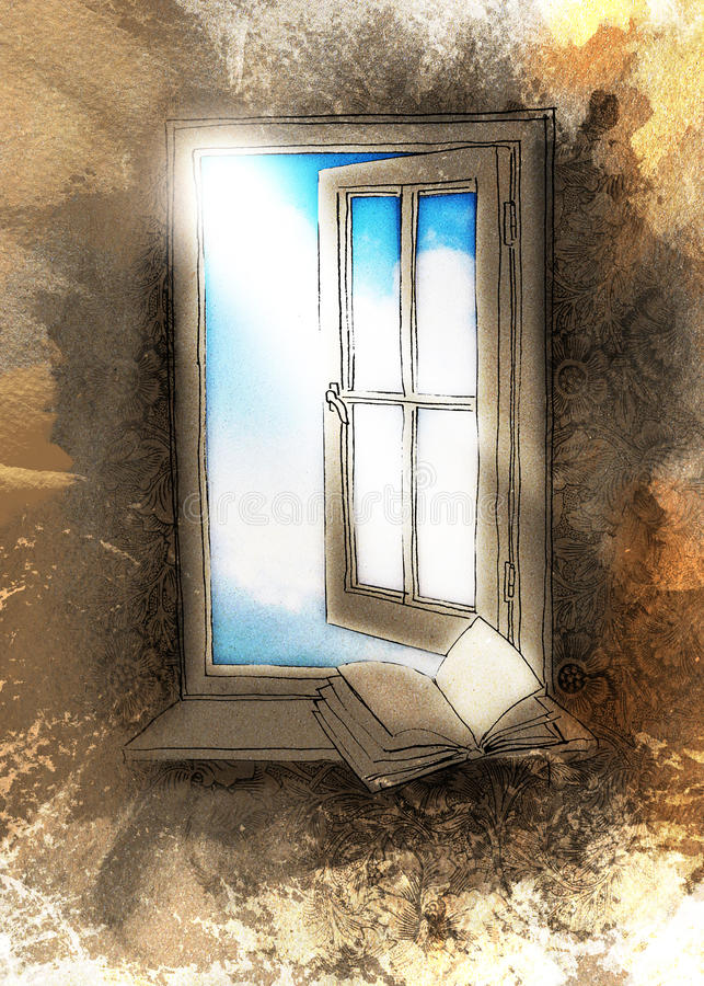 open-window-book-window-sill-white-53821681