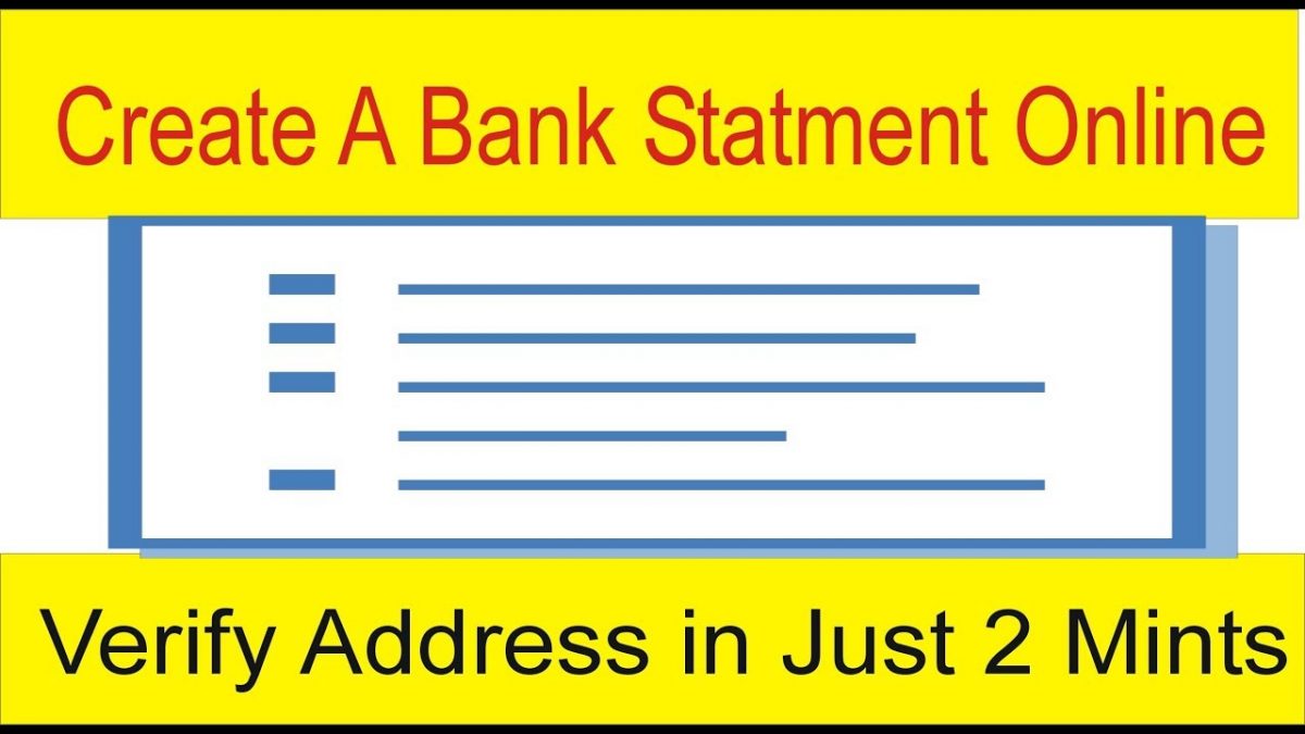 Fake bank statement: