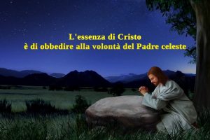 L’essenza di Cristo è di obbedire alla volontà del Padre celeste