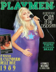 Andrea Belfiore - Anna Oxa - Playmen - n° 01 (Gennaio 1989)
