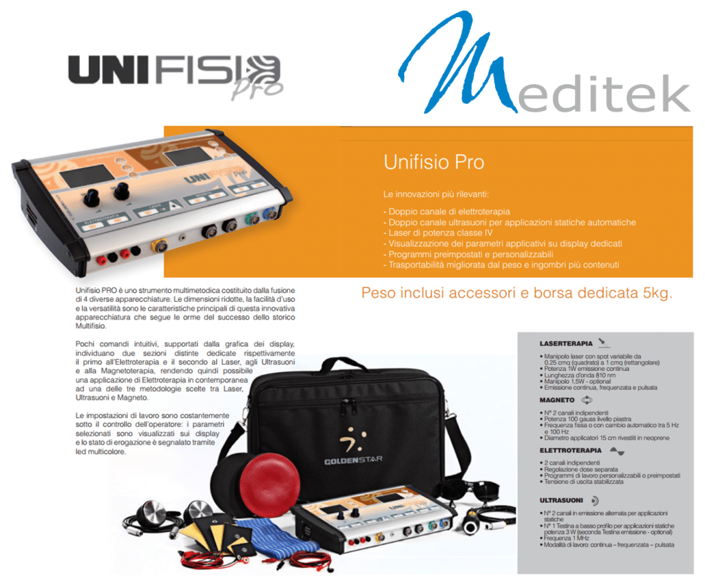 Unifisio Pro Meditek Service Laser Magneto Elettroterapia UltraSuoni