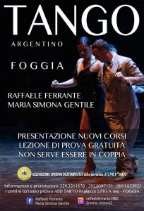 Al Via a Lucera-Foggia e'Cerignola I Corsi di Tango 2018-19 Con  i Maestri Ferrante-Gentile