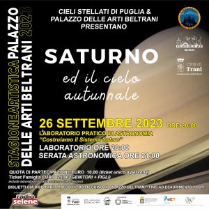 Esplorazione Su Saturno Nella''Notte Dei Musei''a Trani(Bat)-Annamaria Natalicchio-