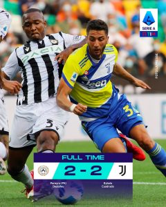 Calcio Serie A Udinese-Juve 2-2