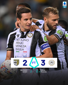 Udinese Vince e Vola In Testa Alla Classifica Di A