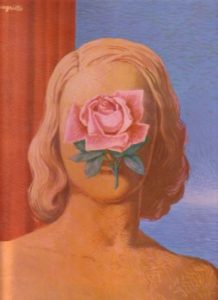 1965 magritte rosa su volto