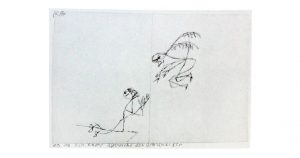 P. Klee, Un angelo porge ciò che è desiderato, 1913, penna su carta montato su cartoncino