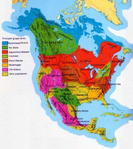 carta etnie e ceppi linguistici nativi nordamericani