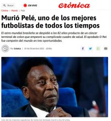 La morte di Pelé, per l'Argentina 'scompare uno dei migliori', polemiche social