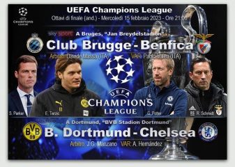 Champions, in campo Borussia Dortmund-Chelsea e Bruges-Benfica