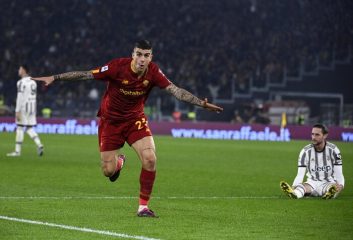 Serie A: Roma-Juventus 1-0 , decide un eurogol di Mancini