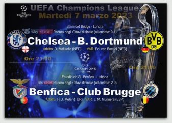 Champions: in campo Benfica-Brugge 2-0 e Chelsea-Dortmund 1-0 - LIVE