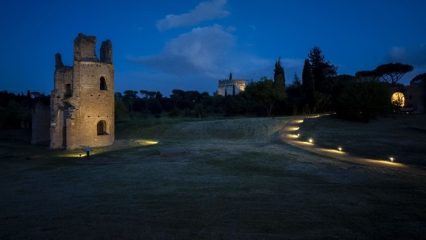 Roma, inaugurata nuova illuminazione artistica Villa Massenzio