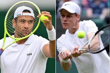 Wimbledon: in campo Sinner-Berrettini 1-0 (7-6/1-2) - DIRETTA