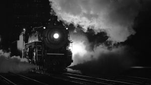 steam-locomotive-at-night-in-black-and-white-video