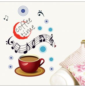 Factory-wholesale-Bargain-Price-Music-Coffee-Time-Wall-Decor-Stickers-House-Dining-Room-Kitchen-Restaurant-Glass