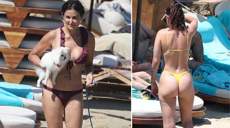 Demi Moore E La Figlia Rumer Willis Sfoggiano Curve E Lato B Da Applauso In Spiaggia