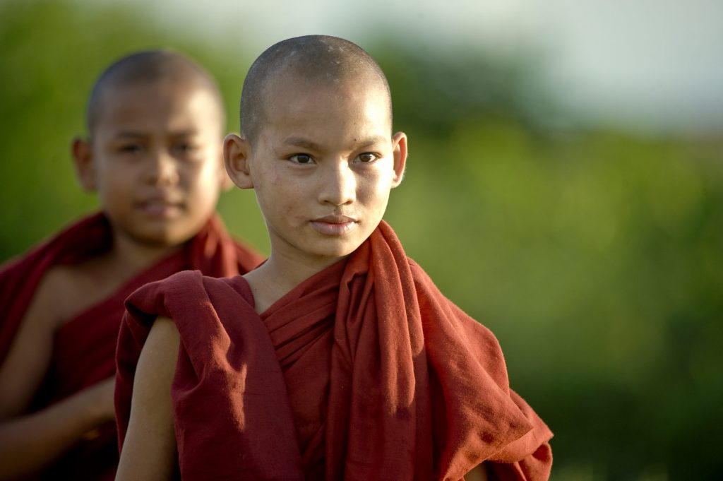 Ritratto di giovani monaci buddisti