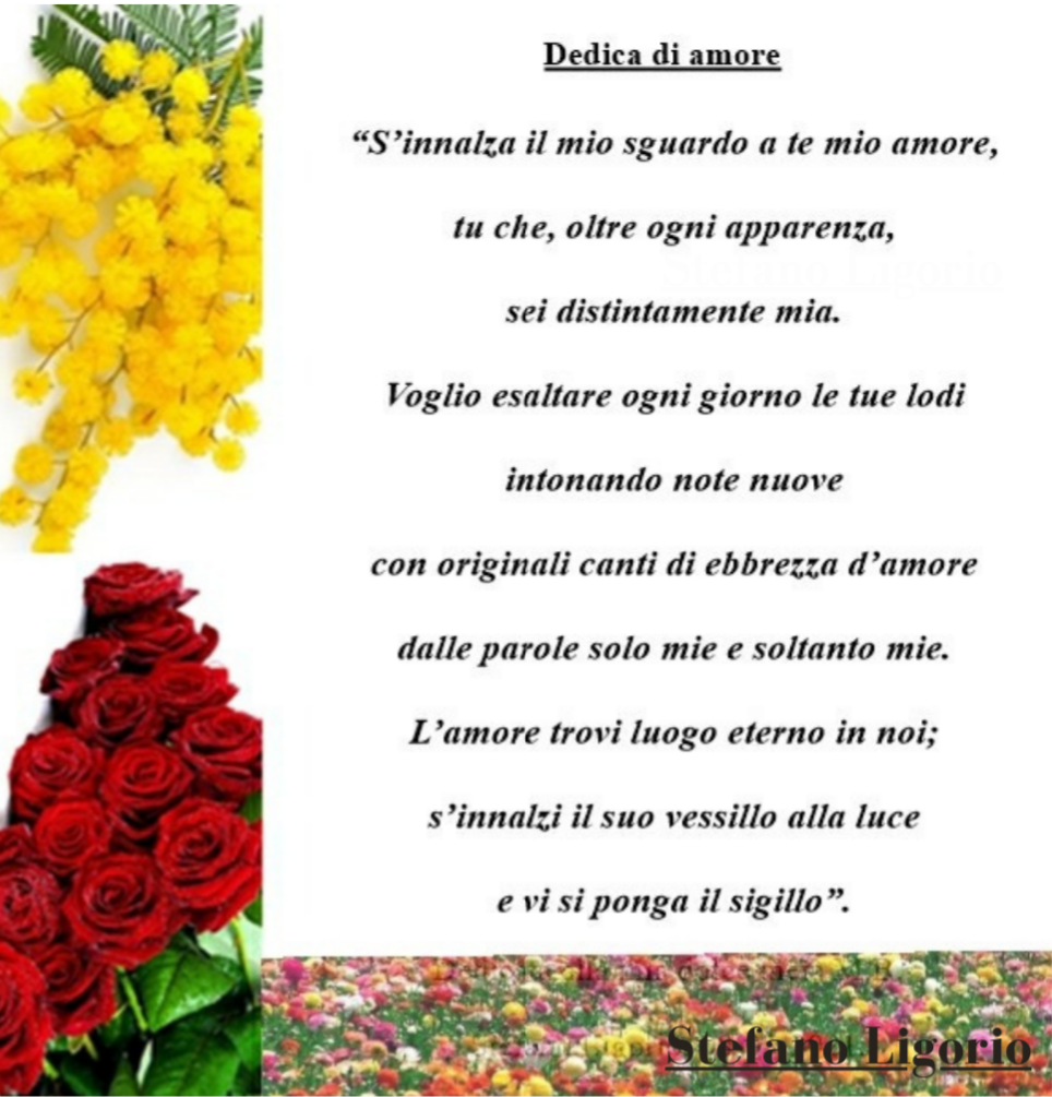 Poesie (brevi) di Stefano Ligorio – Dedica di amore.