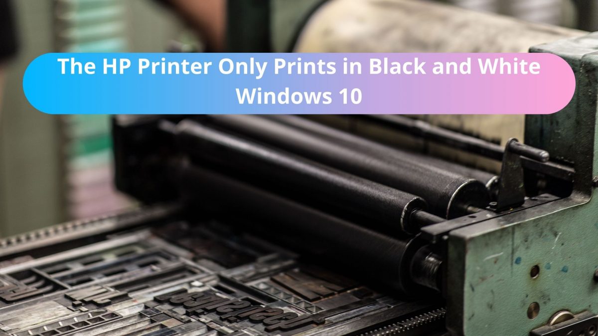 The HP Printer Only Prints in Black and White Windows 10
