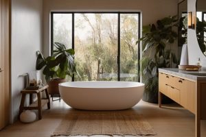 Calm-and-relaxing-master-bathroom-addition-with-plants-and-an-organic-feel