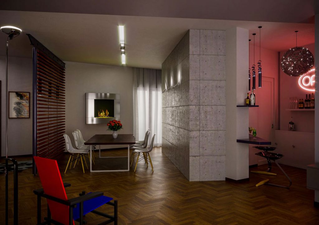 Rendering ristrutturazione appartamento - Rendering progetto interior design - Rendering arredamenti interni
