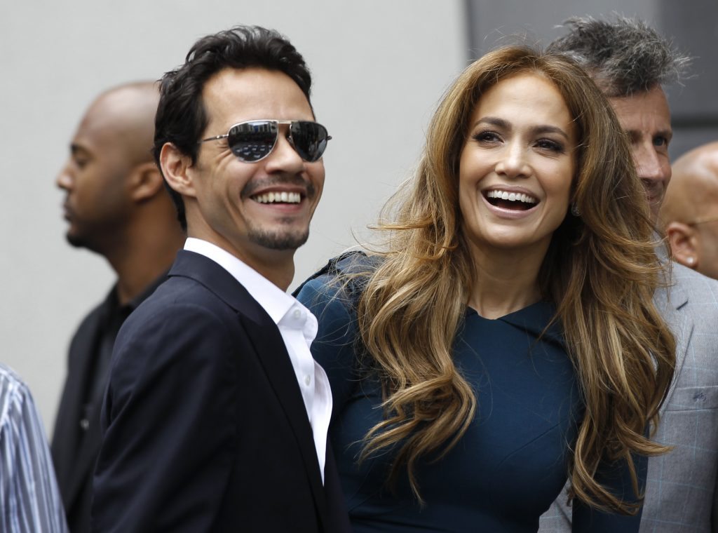 Actress Jennifer Lopez and her husband M