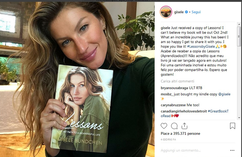 Gisele Bündchen e gli attacchi di panico: «Pensavo di saltare dal tetto. Il dolore sarebbe scomparso»