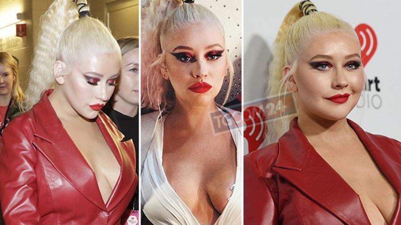 Christina Aguilera dà spettacolo a Las Vegas: niente reggiseno e... copricapezzoli in vista