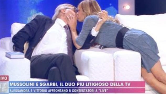 I litigi e i baci in tv di Vittorio Sgarbi