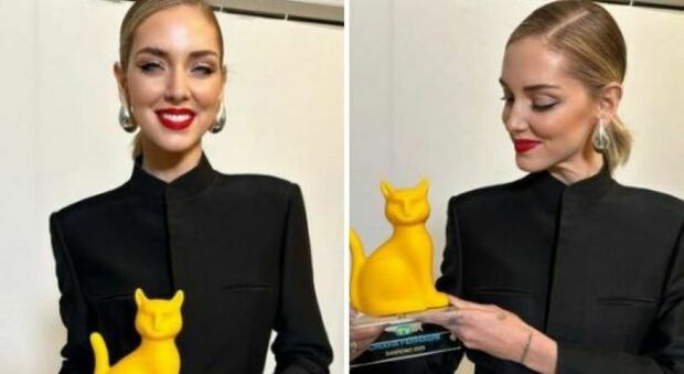 Sanremo, Chiara Ferragni premiata con il Telegatto per il miglior debutto televisivo