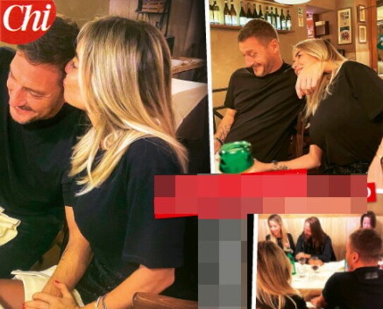 Francesco Totti e Noemi Bocchi, cena a base di amore e baci